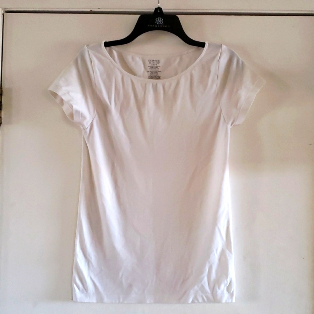 White Scoop Neck Blouse